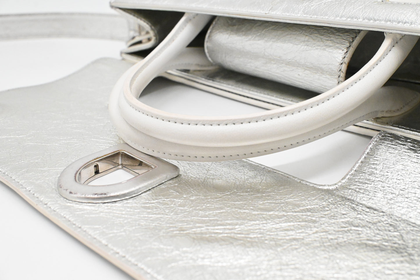 Dior Diorever 2way Bag in Silver Leather