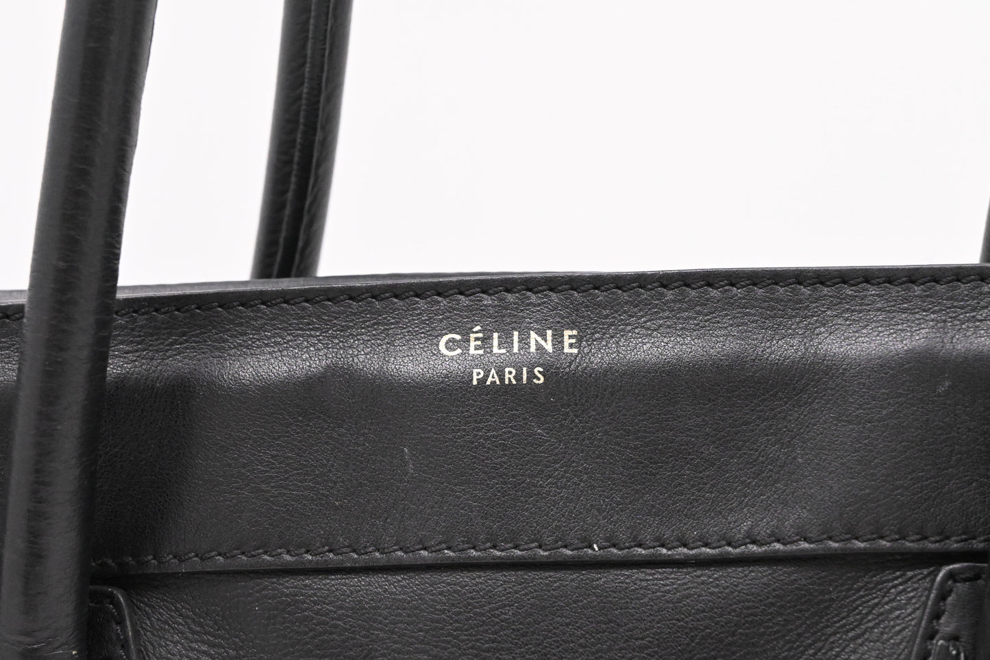 Celine Medium Luggage in Black Leather