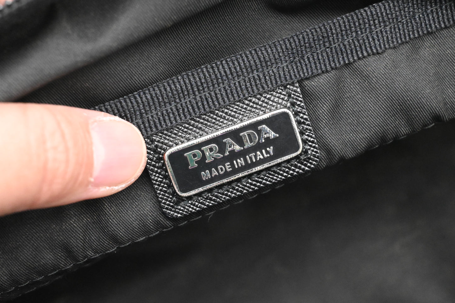 Prada Pouch in Black Nylon Canvas