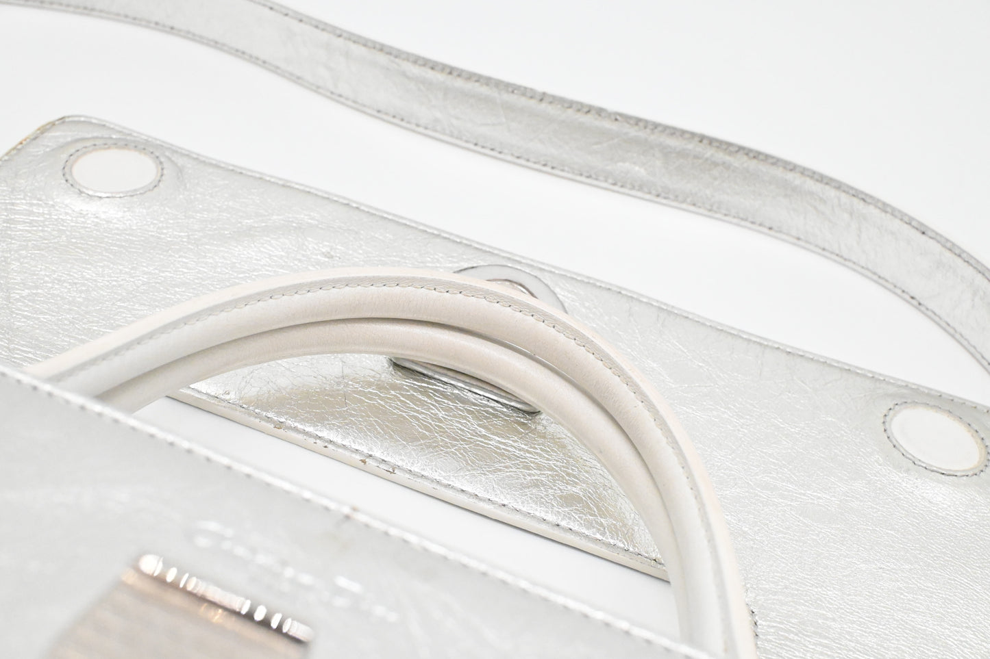 Dior Diorever 2way Bag in Silver Leather