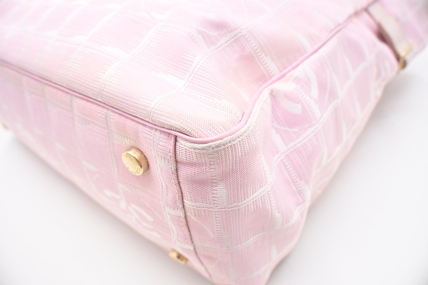Chanel New Travel Line Tote in Pink Canvas