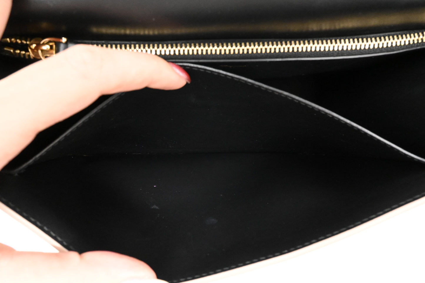 Ferragamo Chain Flap in Nude Pink Leather