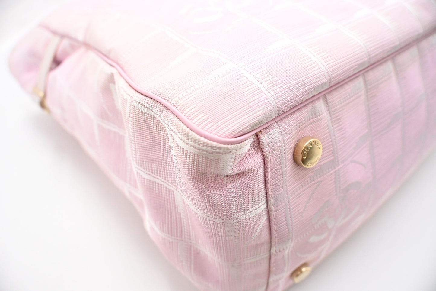 Chanel New Travel Line Tote in Pink Canvas