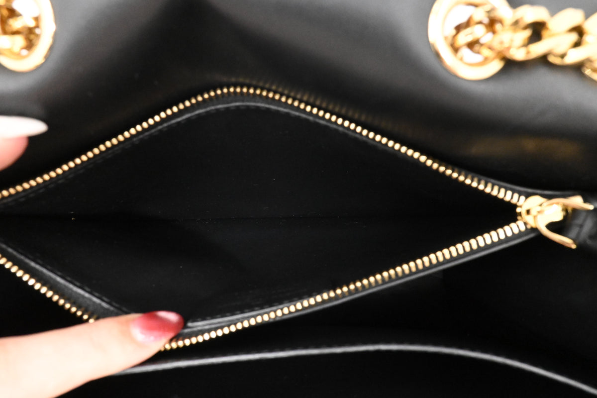 Ferragamo Chain Flap in Nude Pink Leather