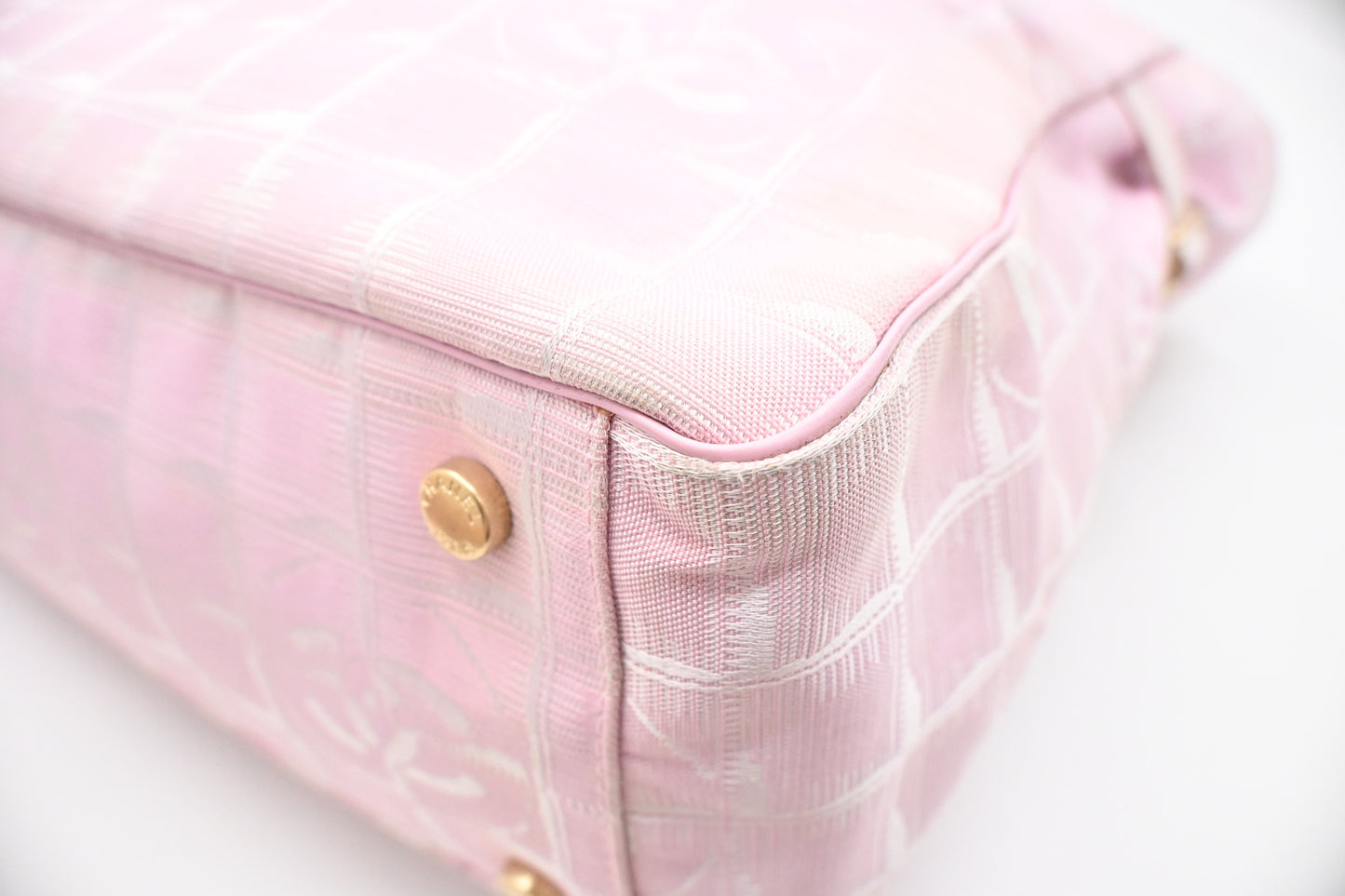 Chanel New Travel Line Tote in Pink Canvas