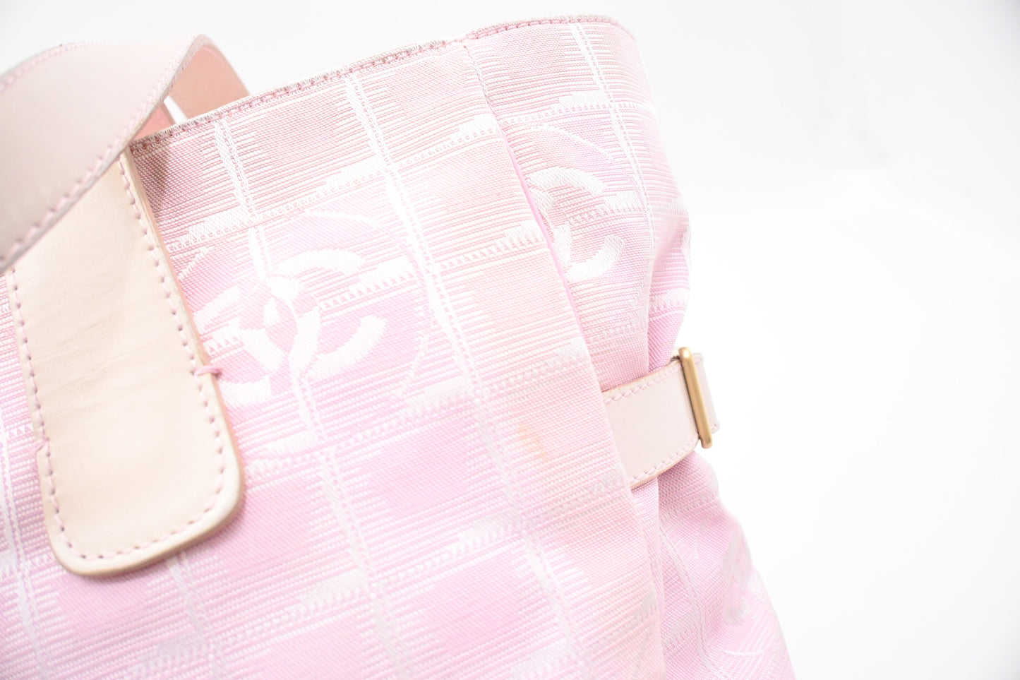Chanel New Travel Line Tote in Pink Canvas