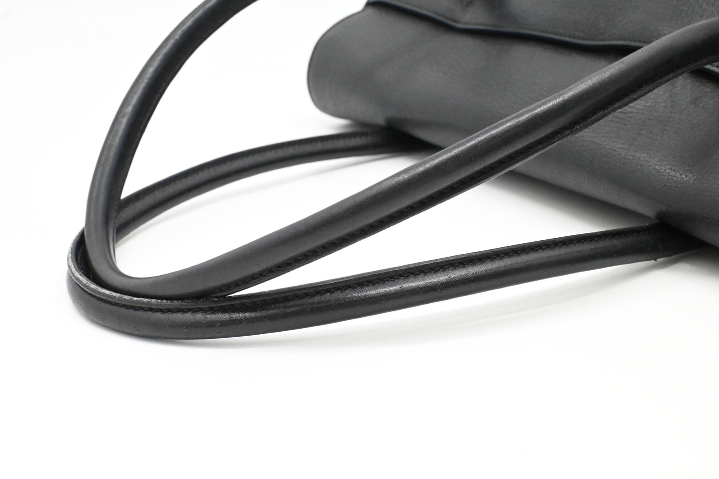 Ferragamo Ganicini Shoulder Bag in Black Boarskin Leather