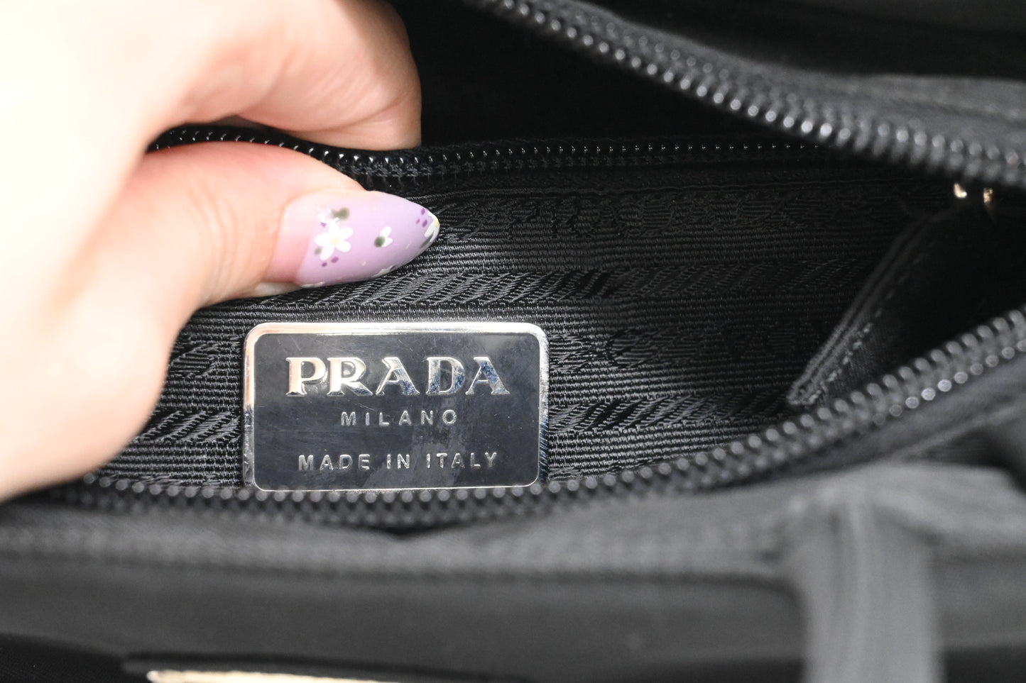 Prada Handbag in Black Nylon
