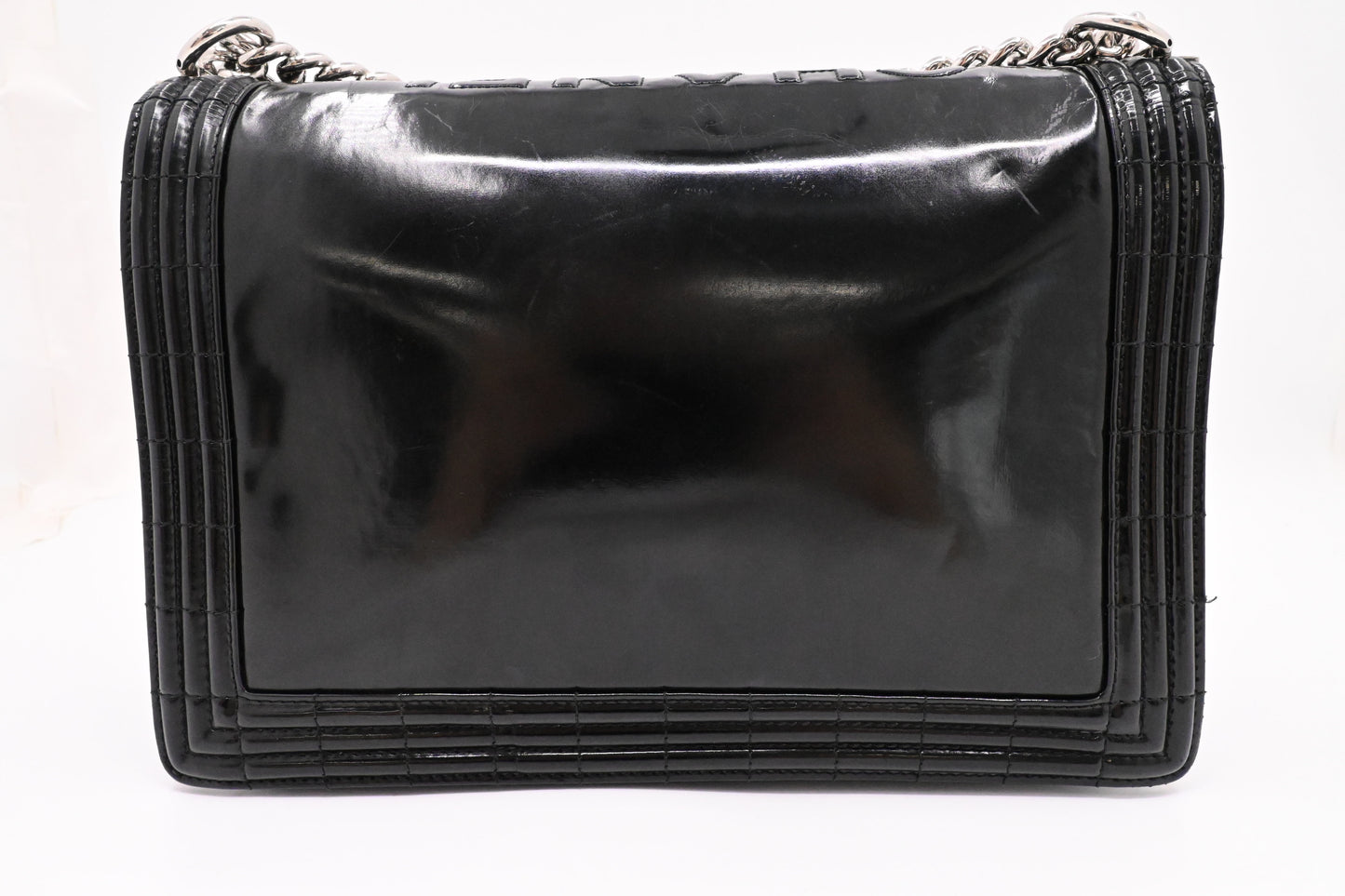 Chanel Large Boy in Black Patent Leather