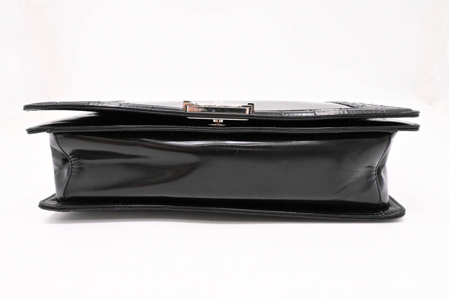 Chanel Large Boy in Black Patent Leather