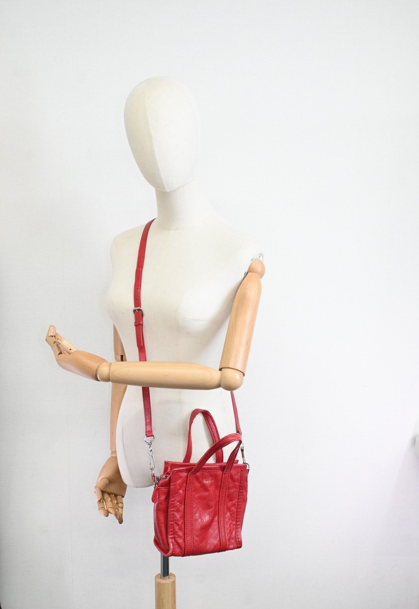 Balenciaga Bazar Shopper in Red Leather