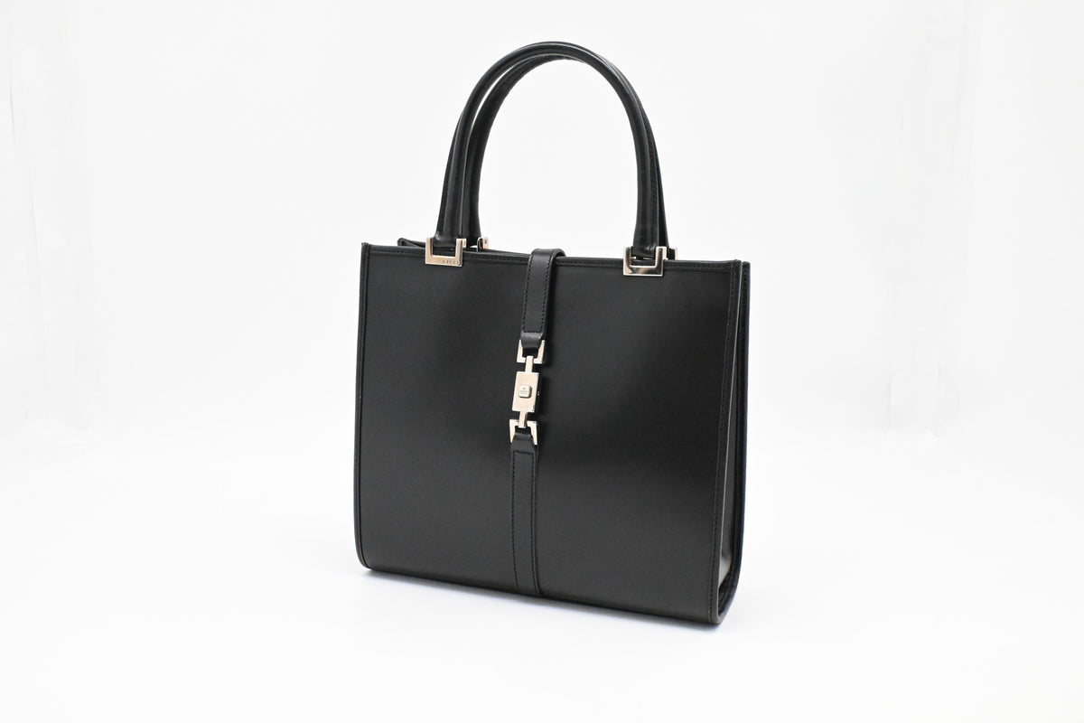 Gucci Jackie Tote Bag in Black Leather