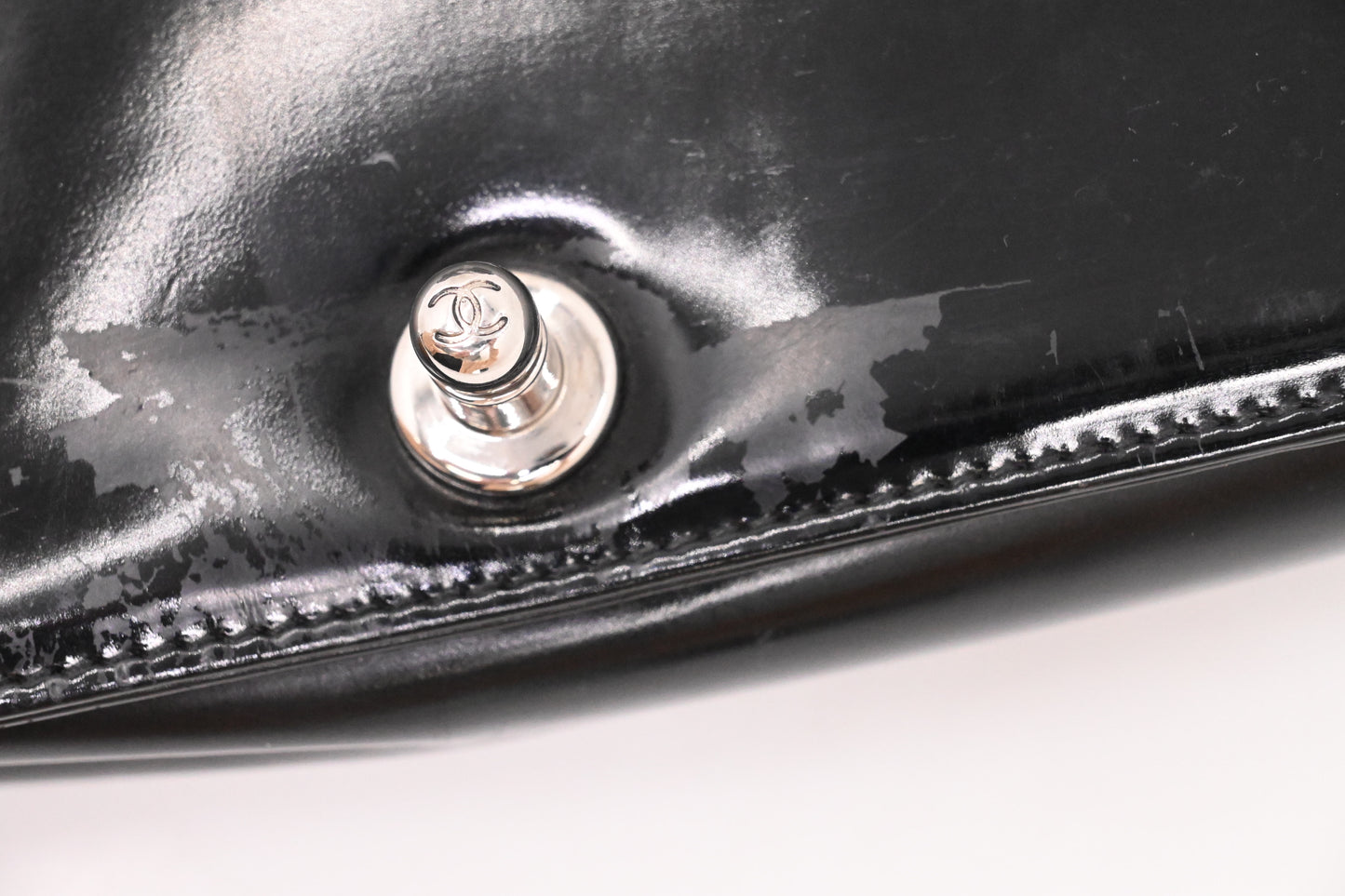 Chanel Large Boy in Black Patent Leather