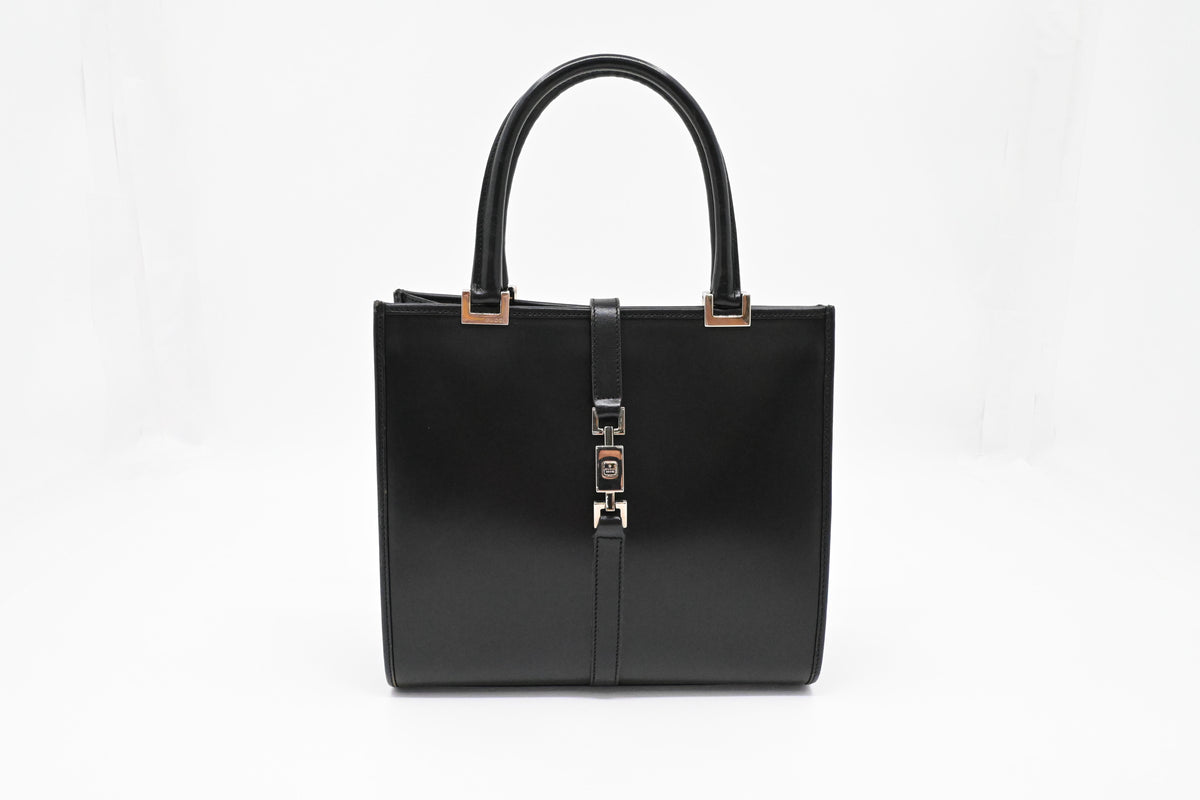 Gucci Jackie Tote Bag in Black Leather