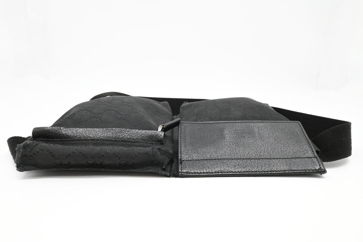Gucci Waist Bag in Black GG Canvas