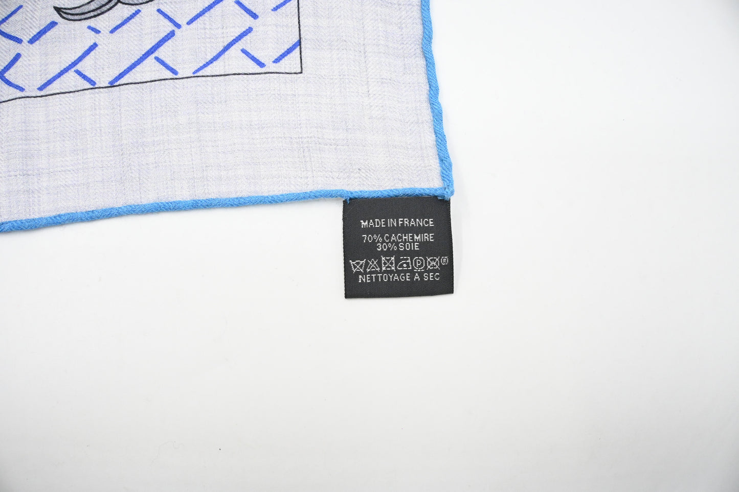 Hermes 'Splash Park' Carre 140 in Gray Multicolor Cashmere and Silk