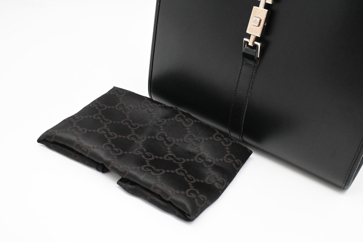 Gucci Jackie Tote Bag in Black Leather