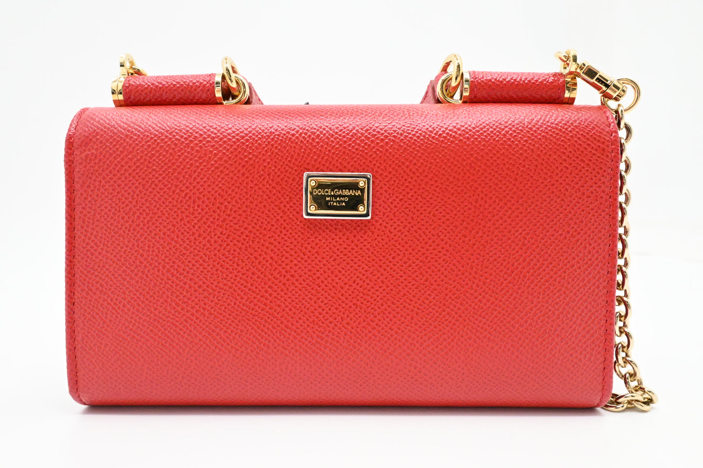 Dolce & Gabbana Miss Sicily Bag in Red Leather with DG Family Patch
