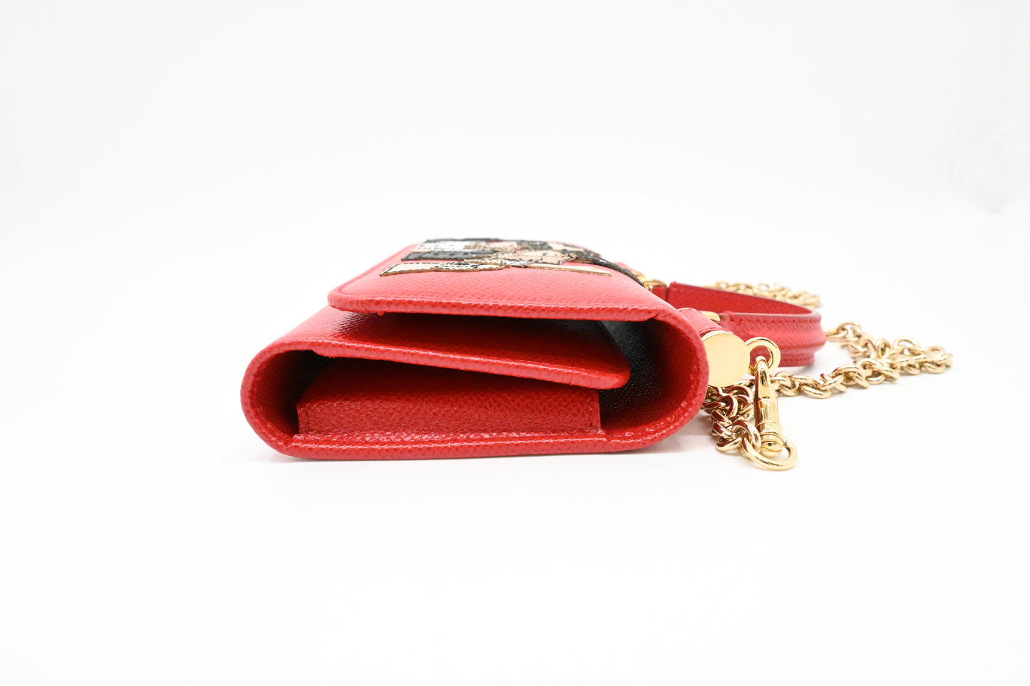 Dolce & Gabbana Miss Sicily Bag in Red Leather with DG Family Patch