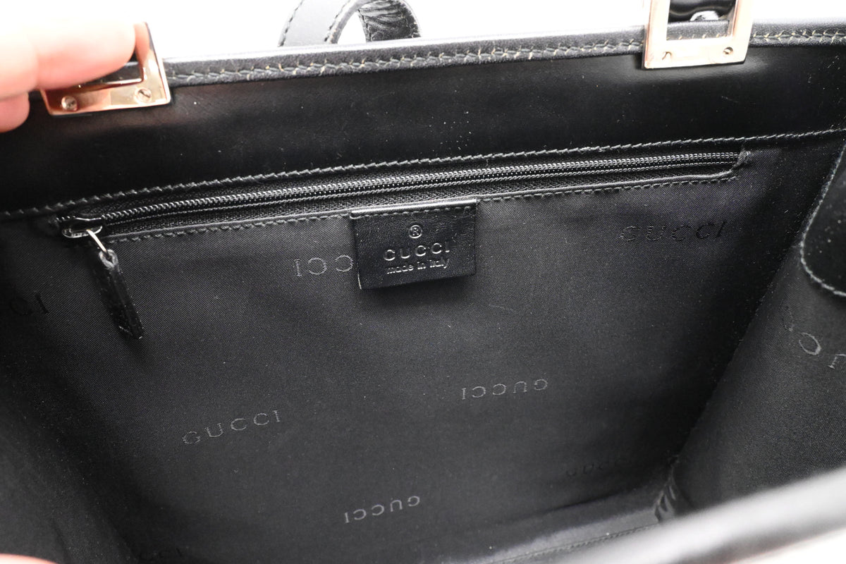 Gucci Jackie Tote Bag in Black Leather