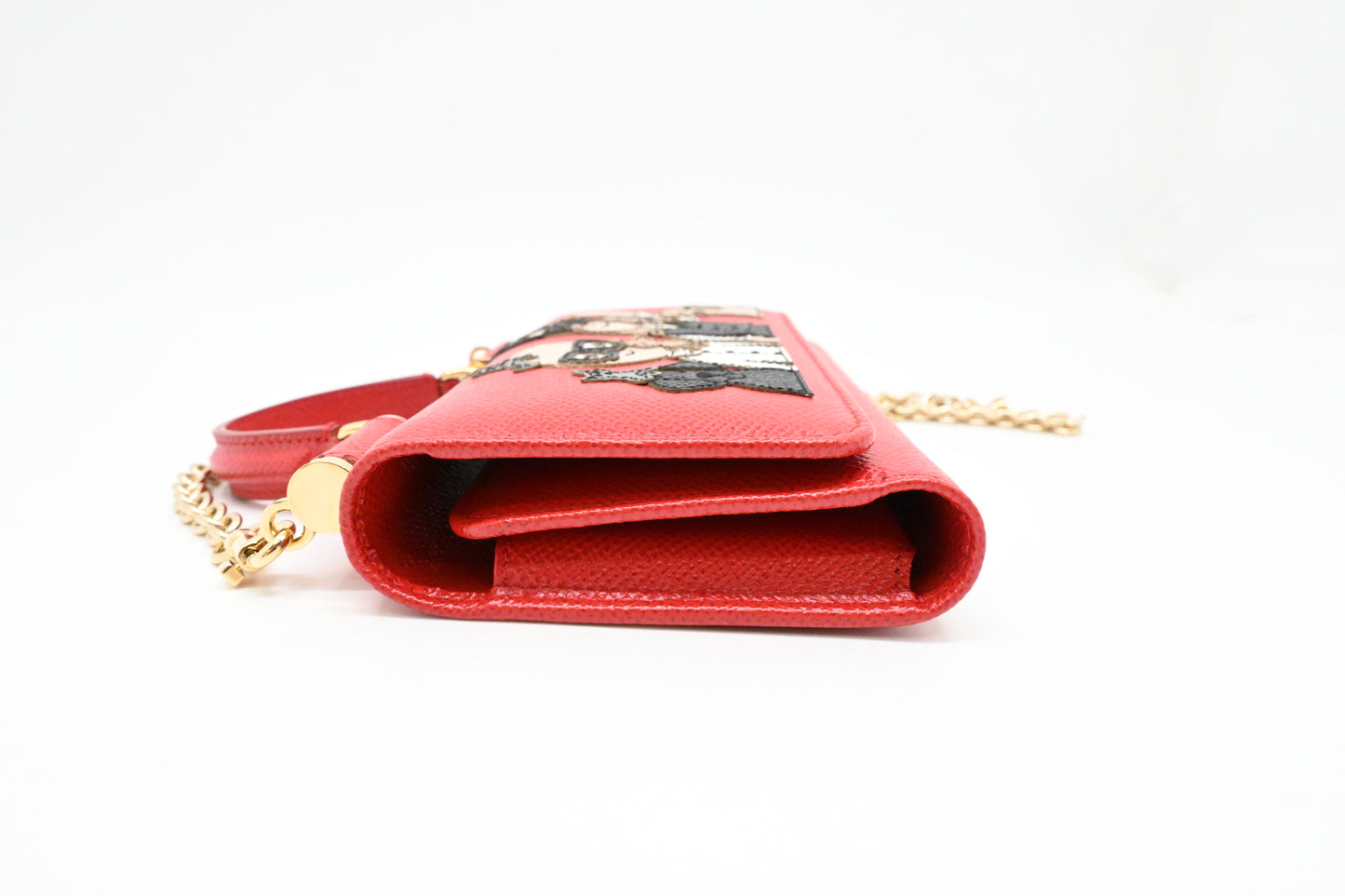 Dolce & Gabbana Miss Sicily Bag in Red Leather with DG Family Patch