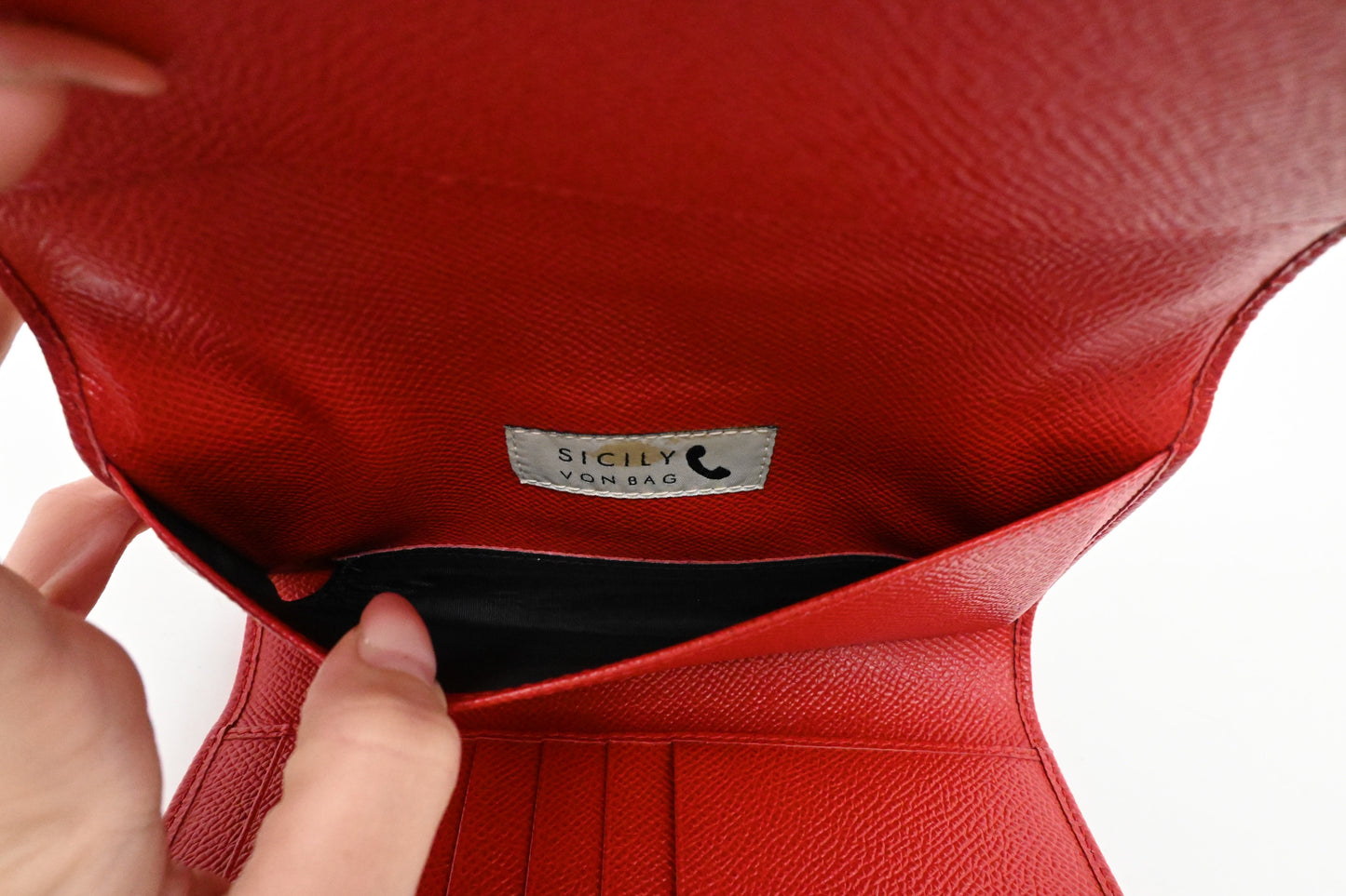 Dolce & Gabbana Miss Sicily Bag in Red Leather with DG Family Patch