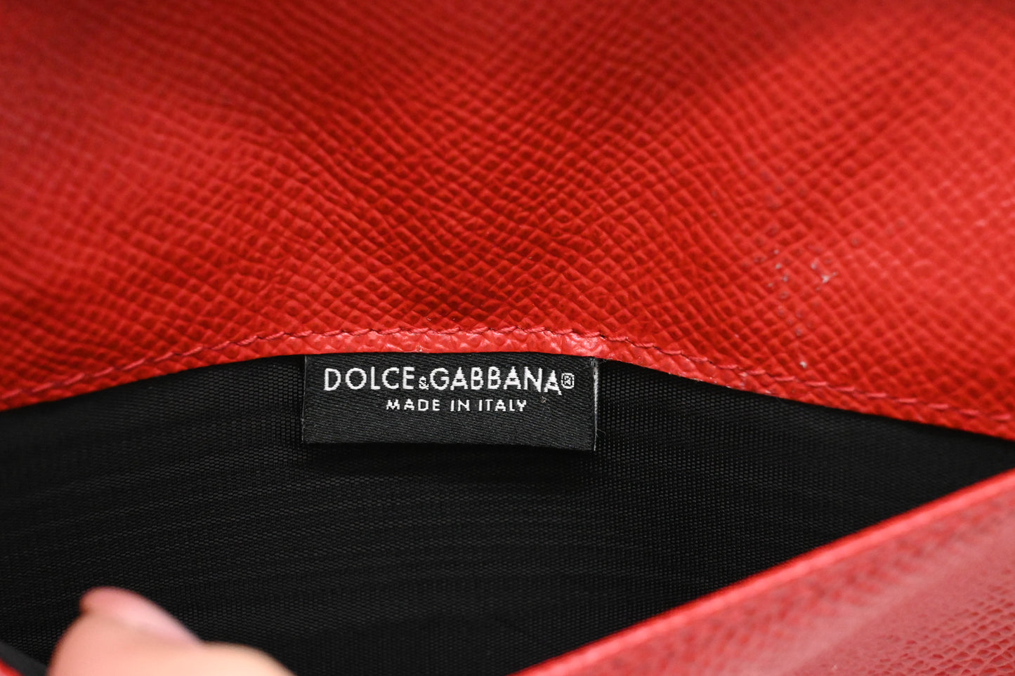Dolce & Gabbana Miss Sicily Bag in Red Leather with DG Family Patch