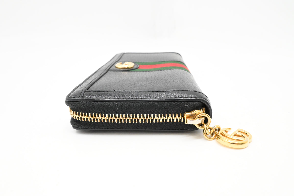 Gucci Ophidia Long Zippy Wallet in Black Leather