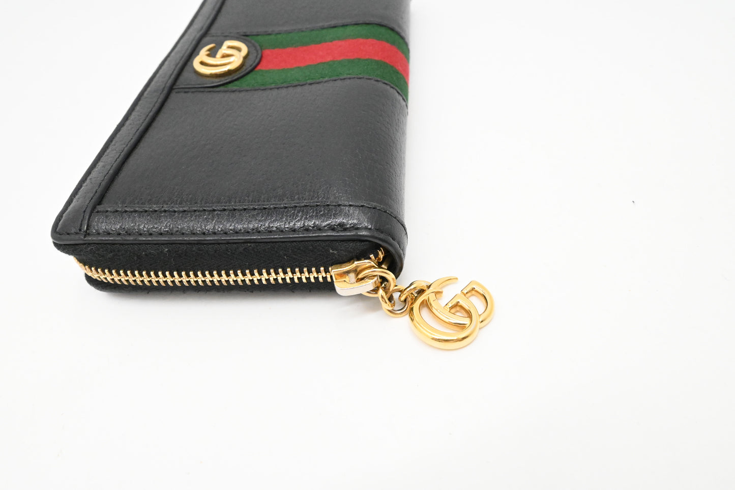 Gucci Ophidia Long Zippy Wallet in Black Leather
