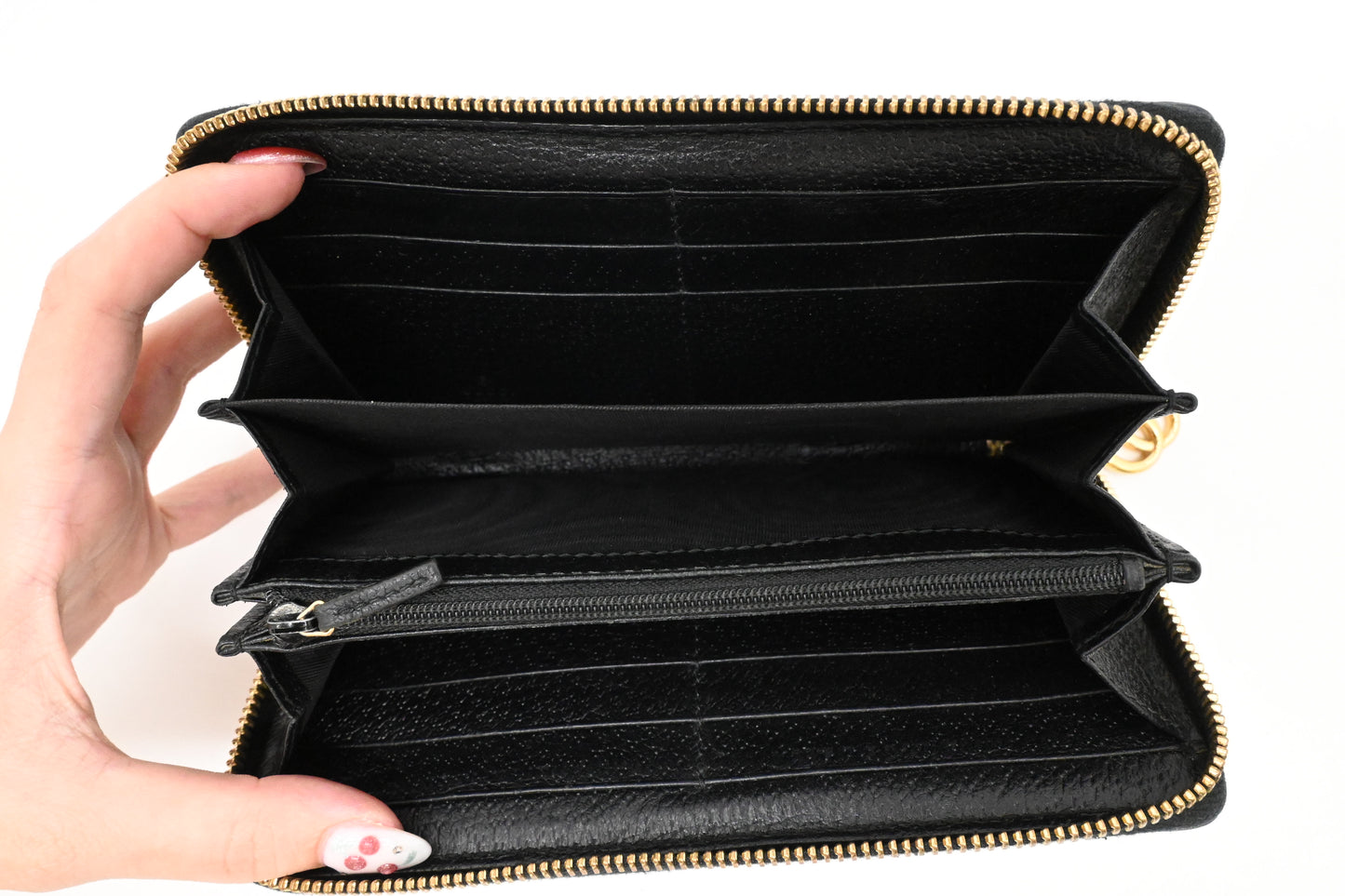 Gucci Ophidia Long Zippy Wallet in Black Leather