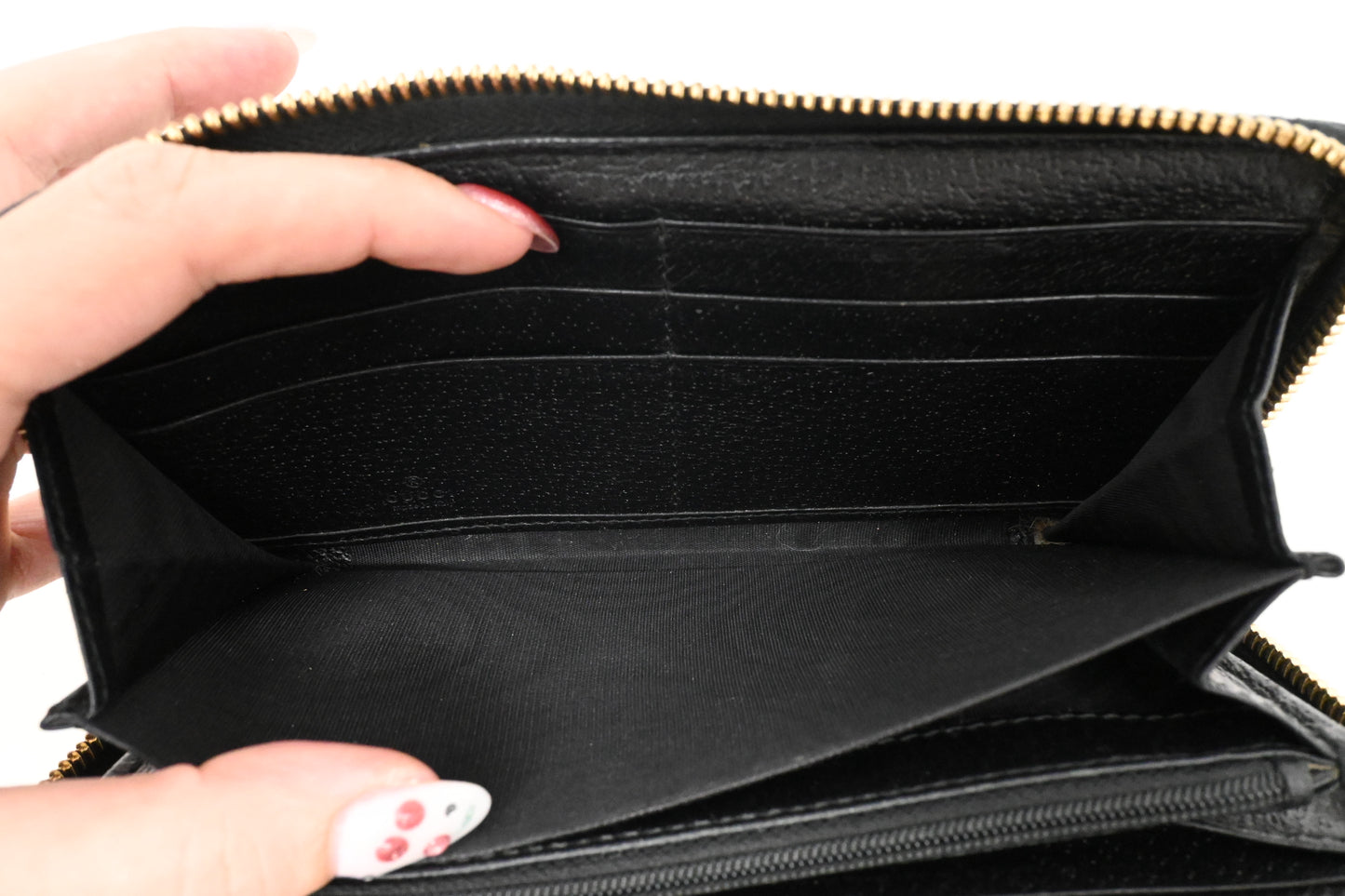 Gucci Ophidia Long Zippy Wallet in Black Leather