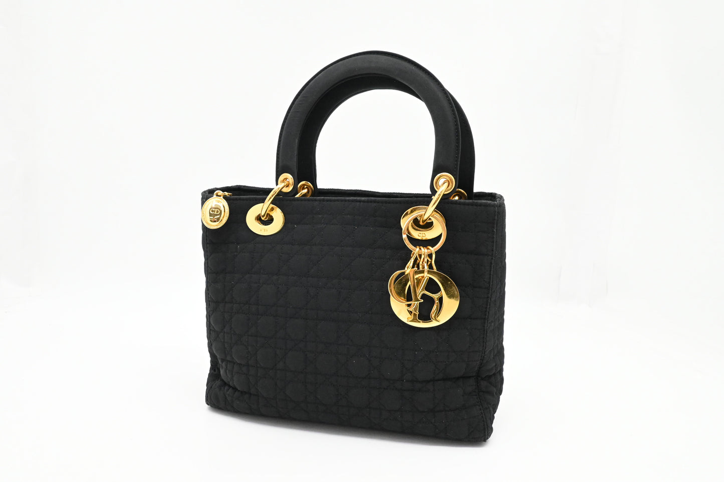 Dior Medium Lady Dior in Black Nylon
