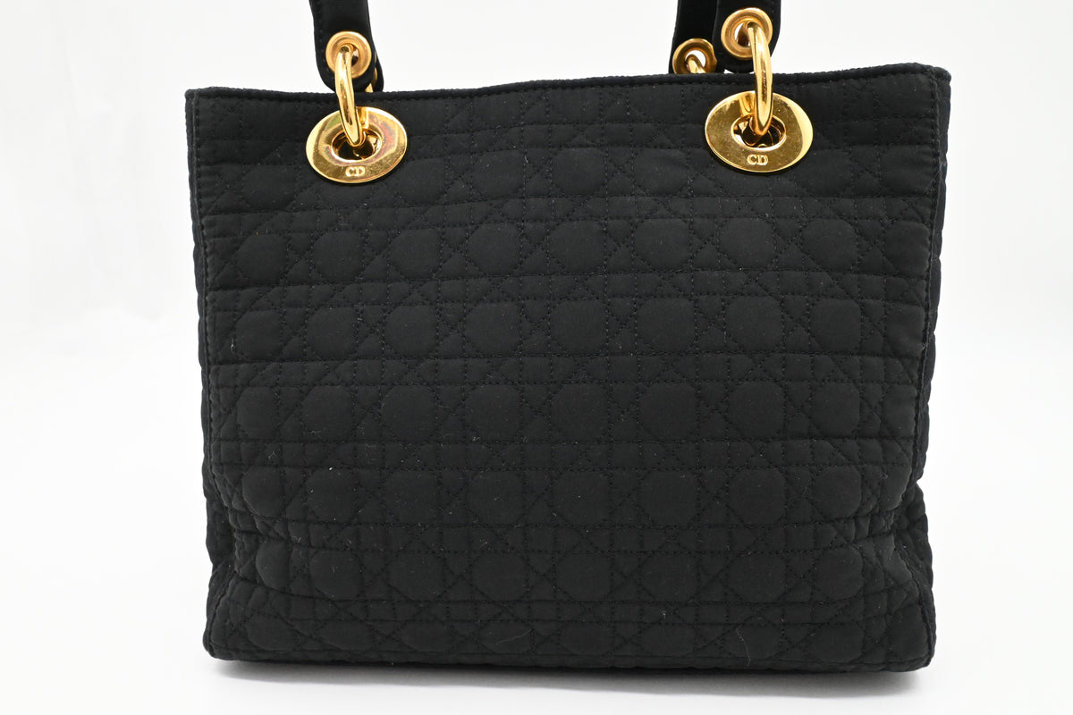 Dior Medium Lady Dior in Black Nylon