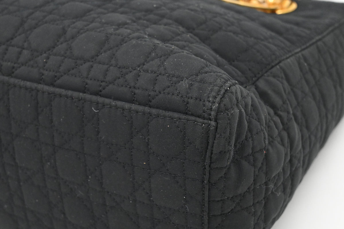 Dior Medium Lady Dior in Black Nylon