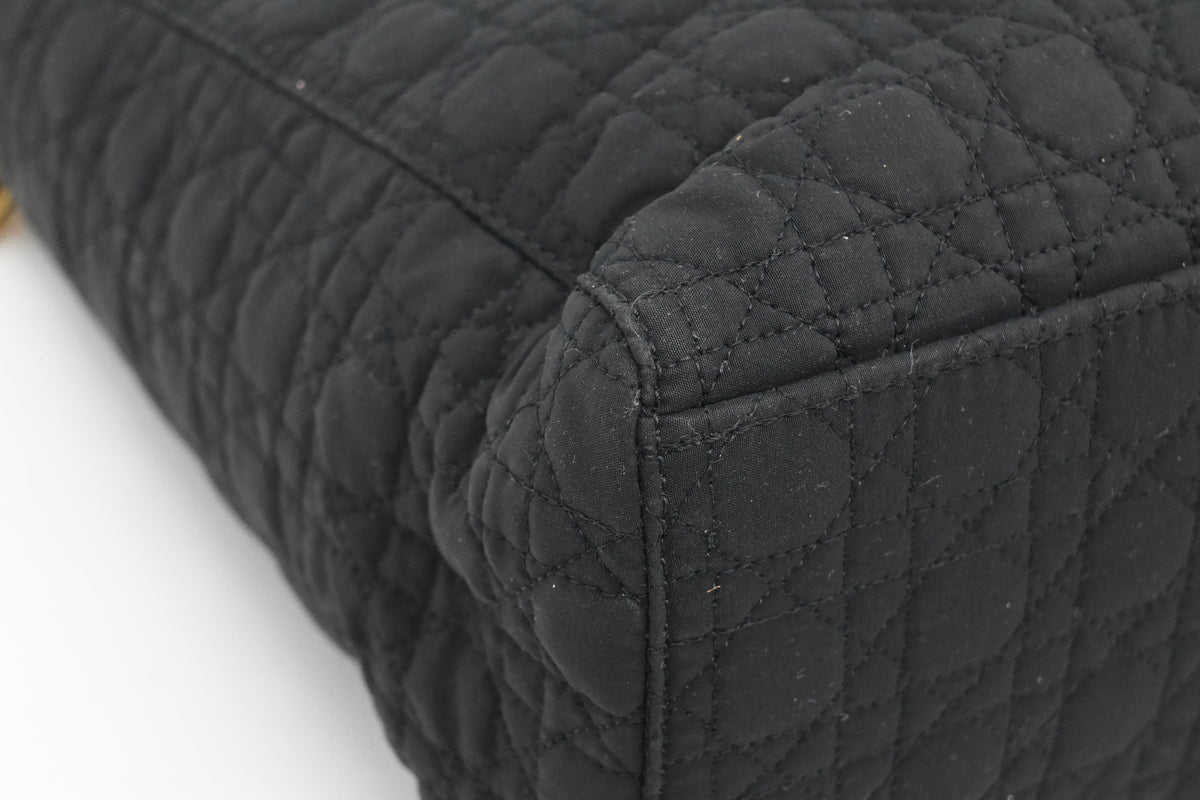 Dior Medium Lady Dior in Black Nylon