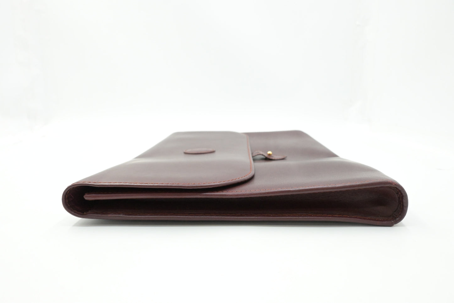 Cartier Large Clutch in Burgundy Leather