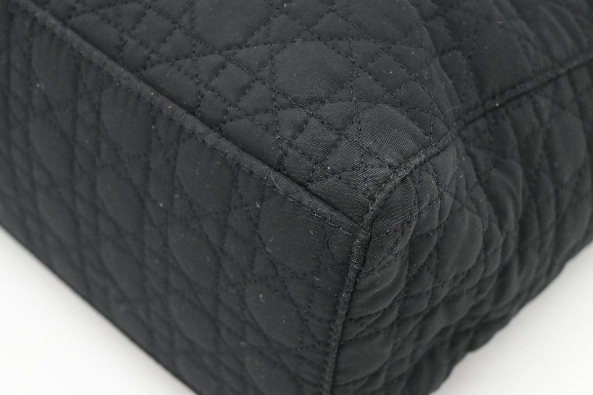 Dior Medium Lady Dior in Black Nylon