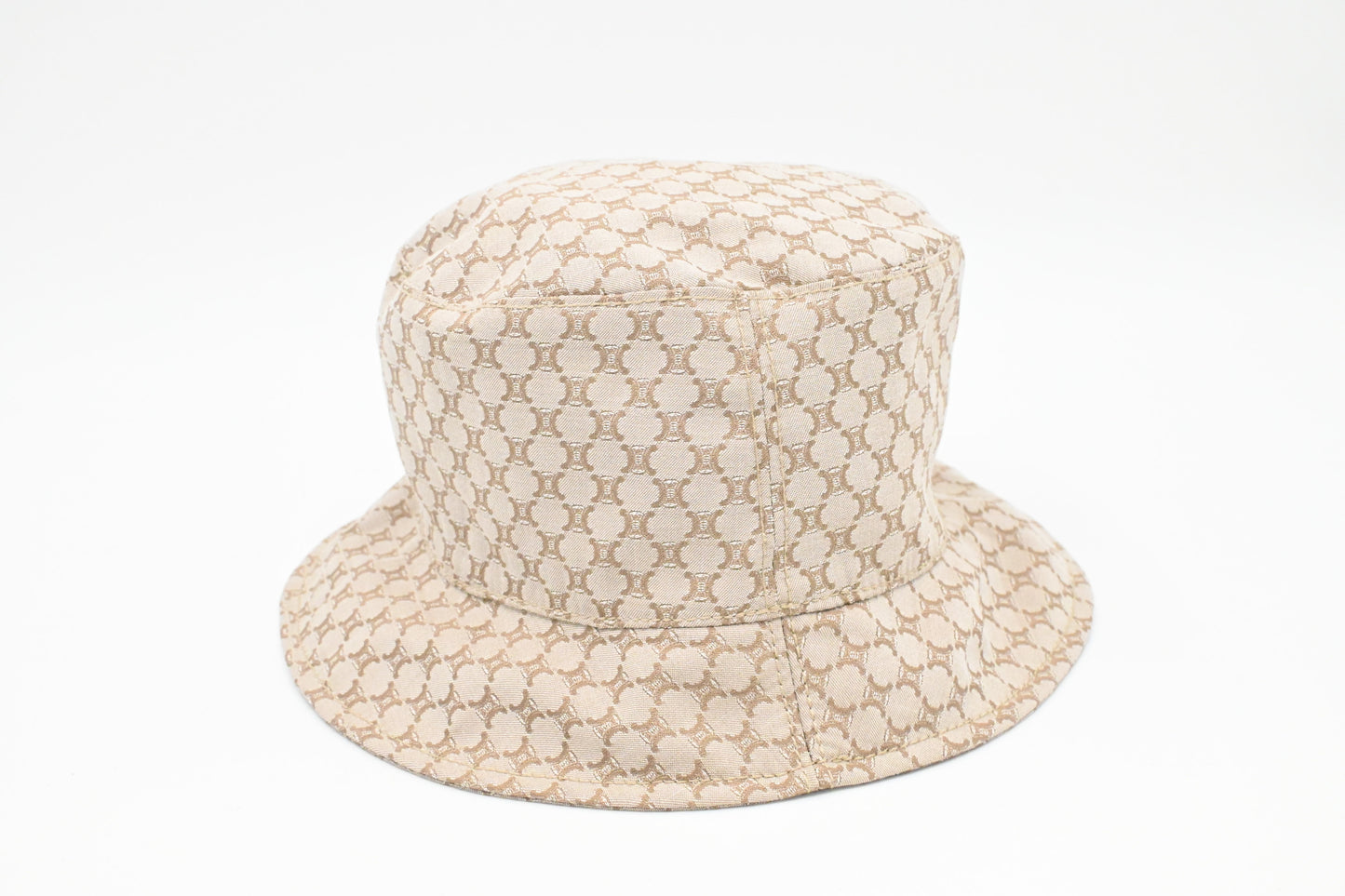 Celine Bucket Hat in Beige Canvas