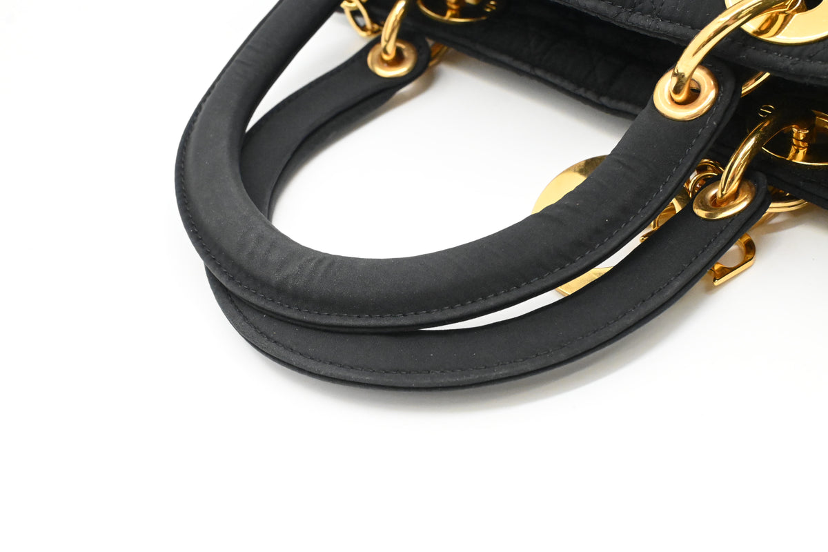 Dior Medium Lady Dior in Black Nylon