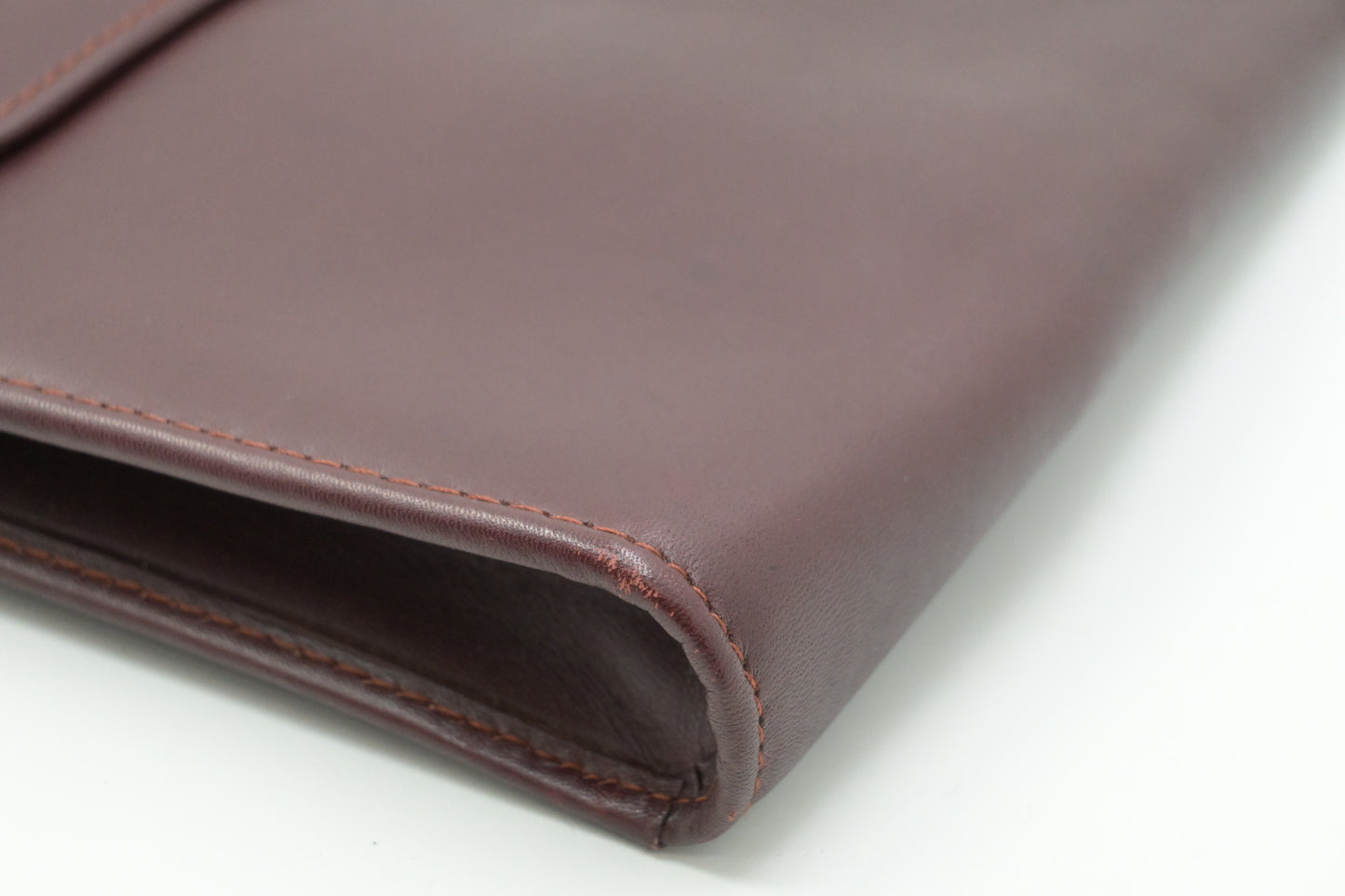 Cartier Large Clutch in Burgundy Leather
