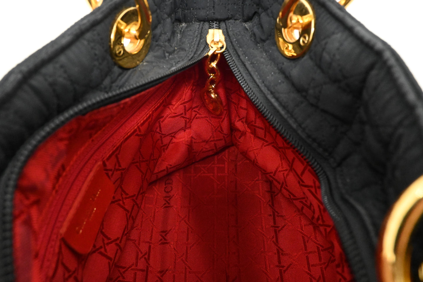 Dior Medium Lady Dior in Black Nylon