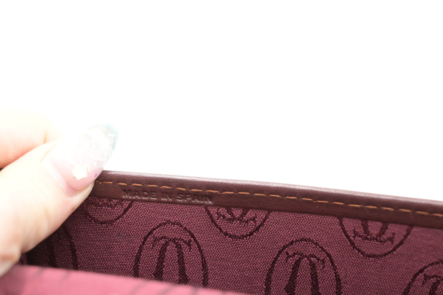 Cartier Large Clutch in Burgundy Leather
