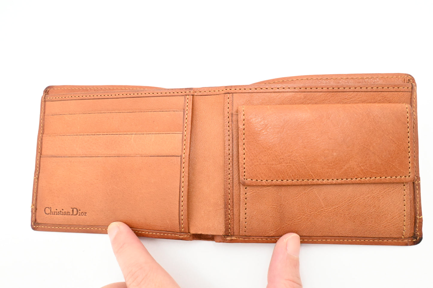 Dior Bifold Wallet in Brown Leather