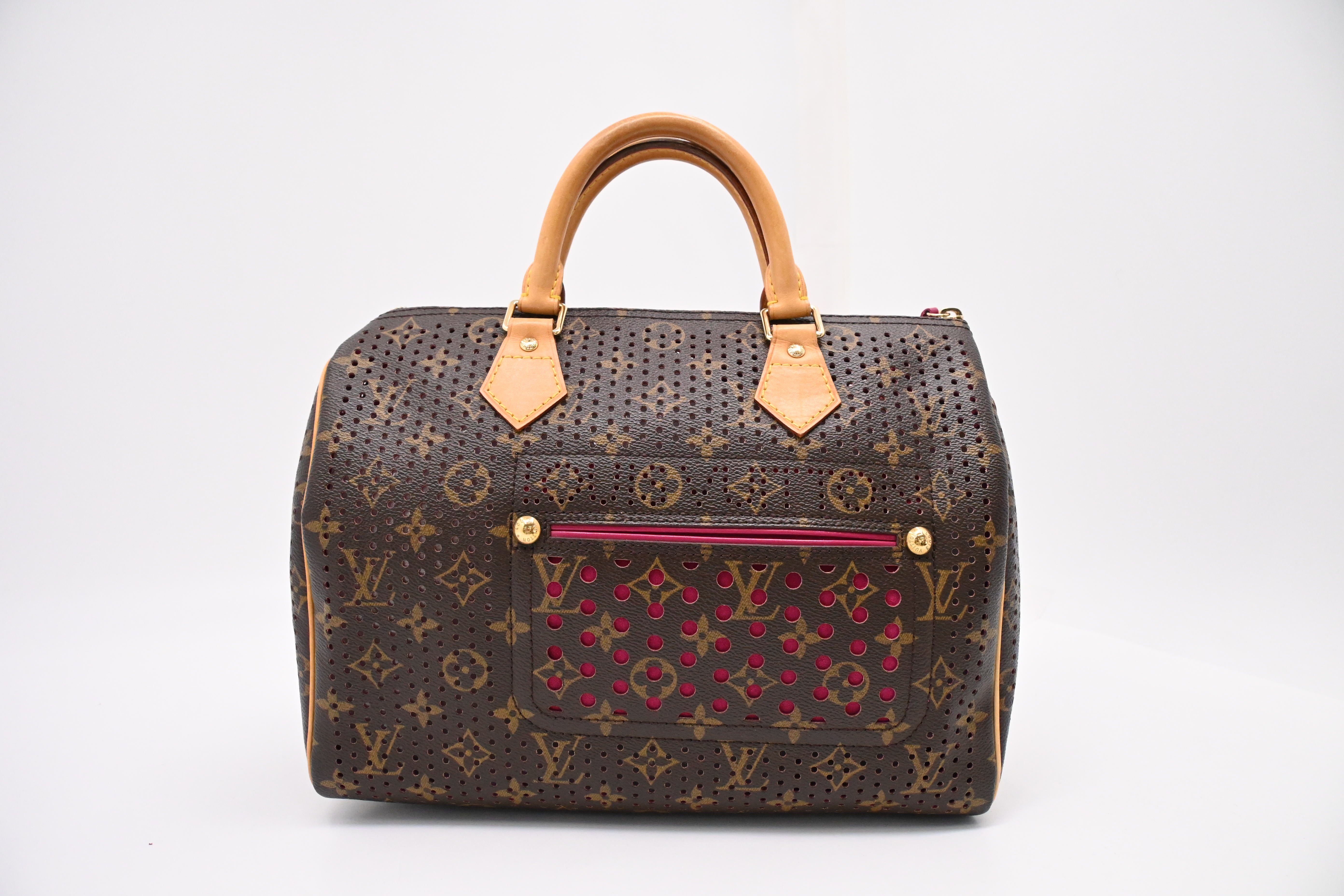 Louis Vuitton Speedy 30 in Pink Perforated Monogram Canvas