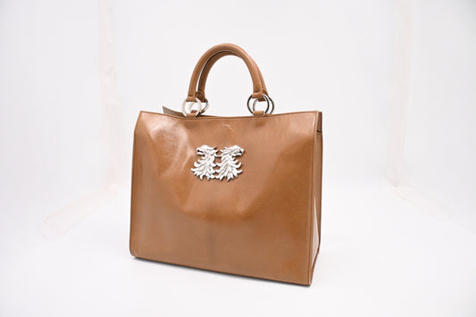 Valentino Tote Bag in Brown Leather