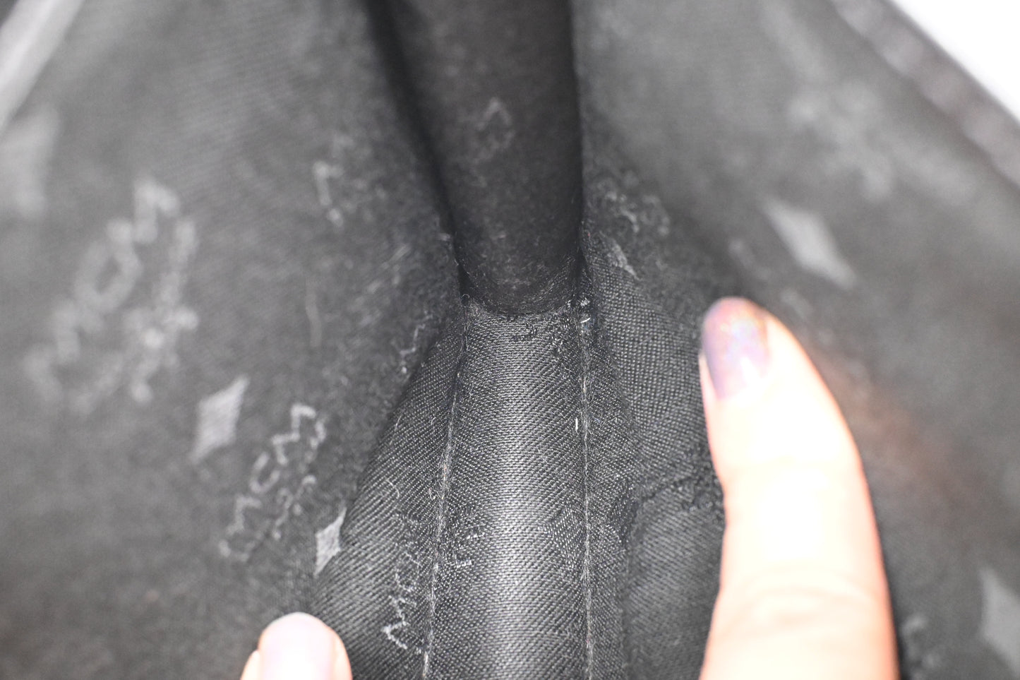 MCM Clutch Bag in Black Visetos Canvas