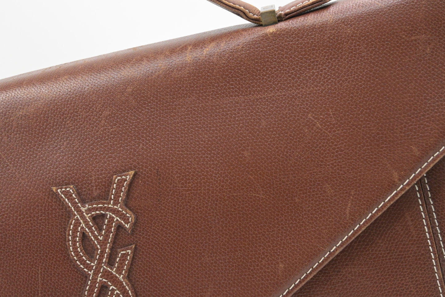YSL Saint Laurent Business Bag in Brown Leather