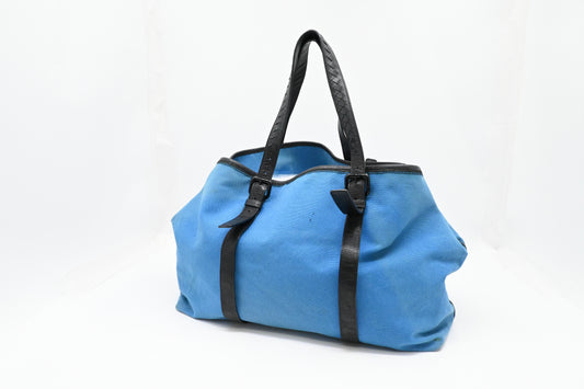 Bottega Veneta Large Tote in Blue Canvas