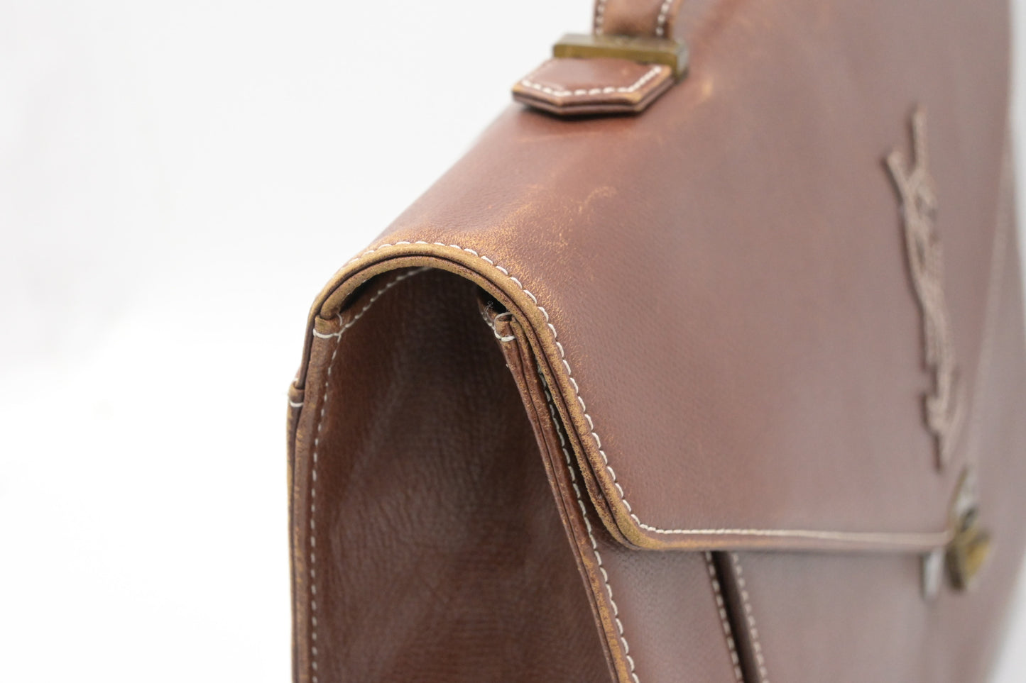 YSL Saint Laurent Business Bag in Brown Leather