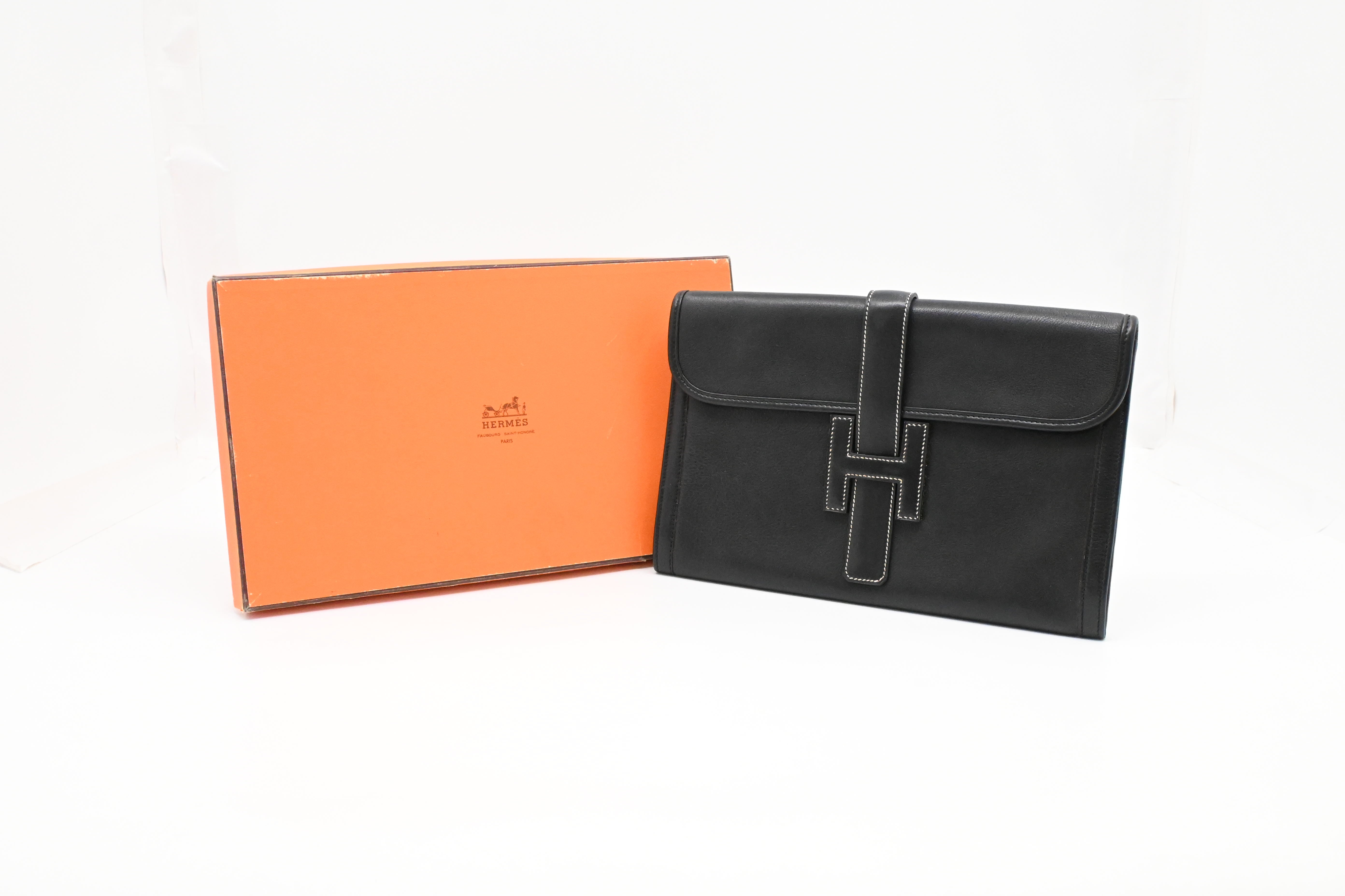 エルメス　ジジェ　エランJige Elan ブラック　美品 HERMES エルメス クラッチバッグ 